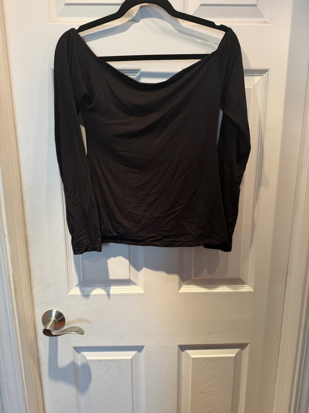 Klassy Network Black Off-Shoulder Long Sleeve Top - Picture 3 of 3
